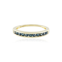 Gouden ring met blauwe saffieren