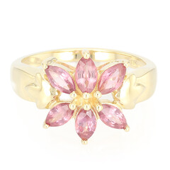 Gouden ring met Onverhitte Padparadscha Saffieren (AMAYANI)