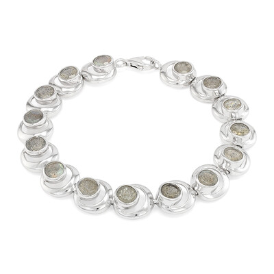 Zilveren armband met spectrolietstenen