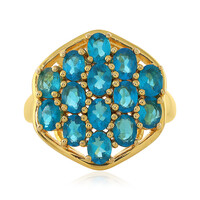 Zilveren ring met neon blauwe apatieten