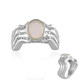 Zilveren ring met een Welo-opaal (de Melo)