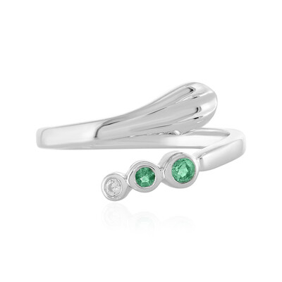 Zilveren ring met een Ethiopische smaragd (MONOSONO COLLECTION)