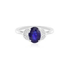 Zilveren ring met een Madagaskar Blauwe Saffier