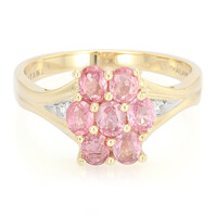 Gouden ring met Onverhitte Padparadscha Saffieren (AMAYANI)