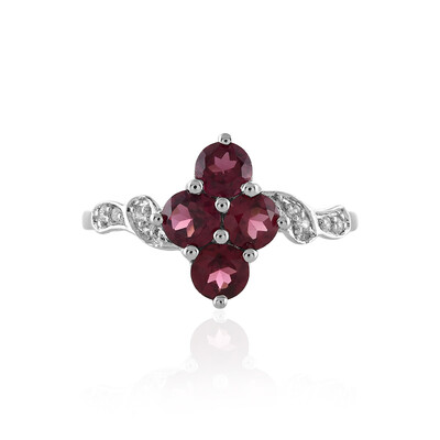 Zilveren ring met rhodolieten