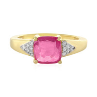 Zilveren ring met een Madagaskar Roze Saffier