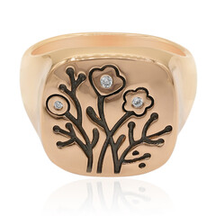 Zilveren ring met een I1 (G) Diamant