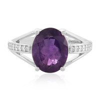 Zilveren ring met een amethist