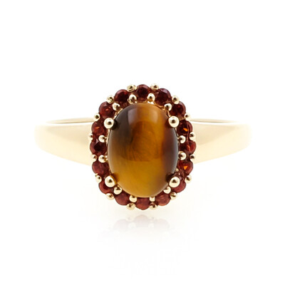 Gouden ring met een tijgeroog