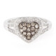 Zilveren ring met Champagne Diamanten