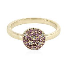 Gouden ring met roze saffieren