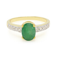Zilveren ring met een Bahia-smaragd