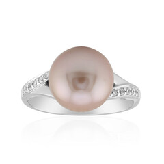 Zilveren ring met een paarse Ming parel (TPC)