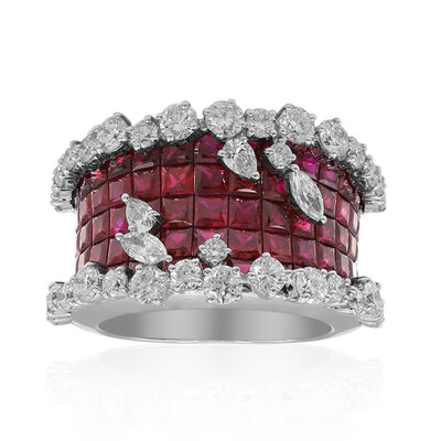 Gouden ring met Birmese Robijnen (Estée Collection)