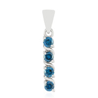 Zilveren hanger met I3 Champagne Diamanten
