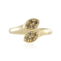 Zilveren ring met I2 Bruine Diamanten