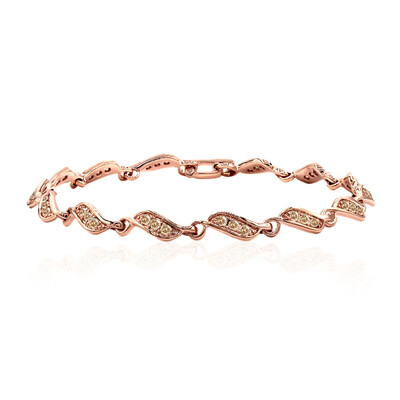 Gouden armband met SI1 Argyle Rose De France Diamanten (Annette)