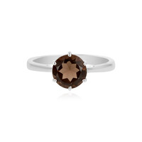 Zilveren ring met een rookkwarts