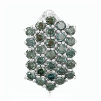 Zilveren hanger met Fancy diamanten