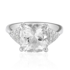 Zilveren ring met een witte topaas