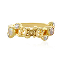 Zilveren ring met Welo-opalen