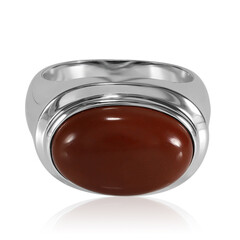Zilveren ring met een rode jaspis