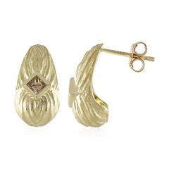 Gouden oorbellen met I2 Champagne Diamanten (de Melo)