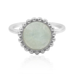 Zilveren ring met een aquamarijn