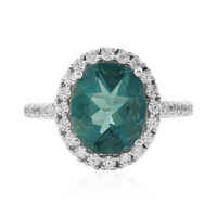Zilveren ring met een Belgian Teal Fluoriet