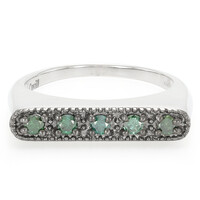 Zilveren ring met Fancy diamanten