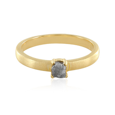 Zilveren ring met een Zilveren Diamant