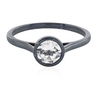 Zilveren ring met een witte kwarts