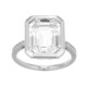 Zilveren ring met een witte topaas (Adela Silber)