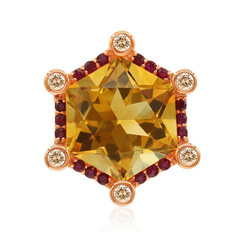Gouden hanger met een Madeira citrien (Adela Gold)