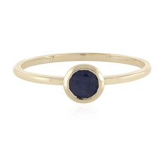 Gouden ring met een blauwe saffier