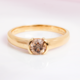Gouden ring met een VS1 Argyle-Rose de France-Diamant (Annette)