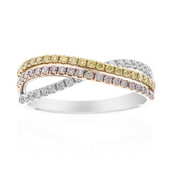 Gouden ring met I1 Roze Diamanten (CIRARI)