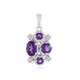 Zilveren hanger met een amethist