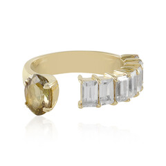 Gouden ring met een onverhitte gele tanzaniet (Adela Gold)