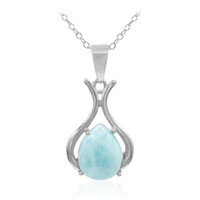 Zilveren halsketting met een larimar