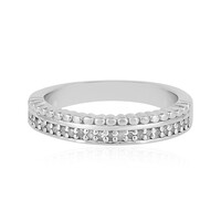 Zilveren ring met PK (J) Diamanten
