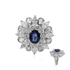 Gouden ring met een Ceylon saffier (CIRARI)