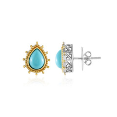 Zilveren oorbellen met Sleeping Beauty Turkooisen (Dallas Prince Designs)