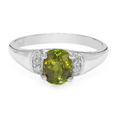 Zilveren ring met een koper toermalijn