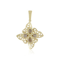 Gouden hanger met I2 Champagne Diamanten (Ornaments by de Melo)