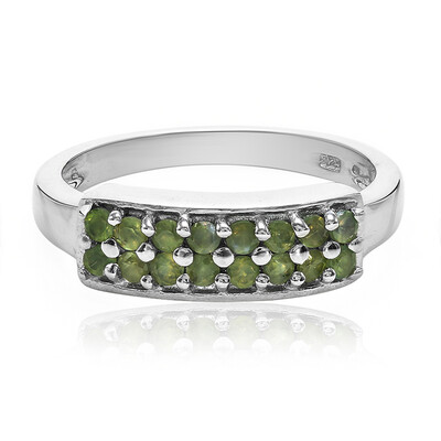 Zilveren ring met alexandrieten