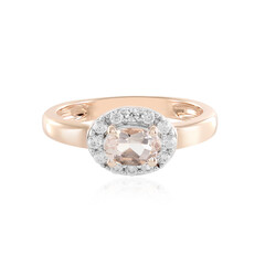 Zilveren ring met een morganiet