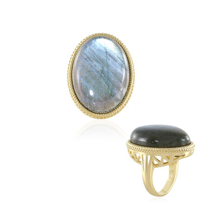Zilveren ring met een labradoriet