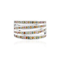 Zilveren ring met toermalijnen