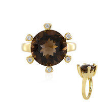 Zilveren ring met een rookkwarts